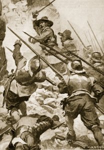 Cromwell führt die Sturmtruppe bei Drogheda von W.R.S. (after) Stott