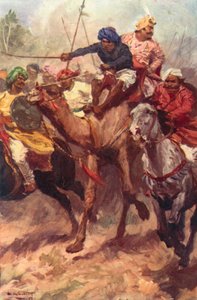 Flucht von Suraja Dowla aus Plassey von W.R.S. (after) Stott