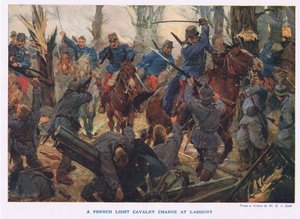 Der Angriff der französischen leichten Kavallerie bei Lassigny von W.R.S. (after) Stott