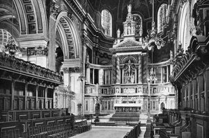 Der Chor und Reredos, St. Pauls Kathedrale, 1908-1909 von W.S. Campbell