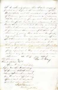 Treueeid von Wm. T. Gay aus Missouri, County of St. Louis von W.T. Gay