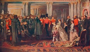 Königin Victoria verleiht Medaillen an die Wachen nach dem Krimkrieg, 1856 1906