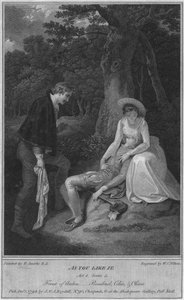 Wie es euch gefällt. Akt 4. Szene 3. Wald von Arden, - Rosalind, Celia & Oliver, 1798