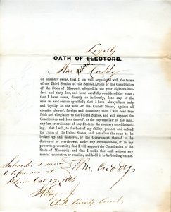 Loyalitätseid von Wm. Cuddy aus Missouri, County of St. Louis von W. Cuddy