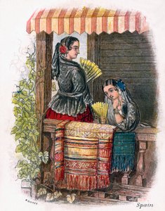Spanisches Mädchen, 1809 von W. Dickes