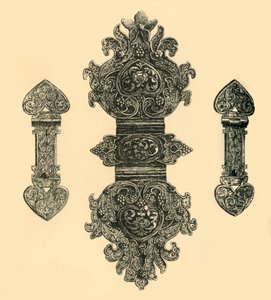Silberne Buchverschlüsse, 1881 von W. E. Mackaness