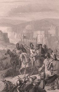 Marschall de Boucicault zwingt Sultan Bayezid, die Belagerung von Konstantinopel zu beenden von John Ward Dunsmore