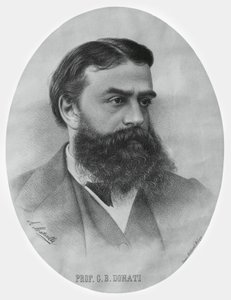 Porträt von Giovanni Battista Donati (1826-1873), italienischer Mathematiker und Astronom, Gravur von John Ward Dunsmore