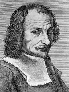 Porträt von Lorenzo Lippi (1606-1665), italienischer Maler, Dichter und Schriftsteller, Gravur aus dem Gedicht Malmantile racquistato, veröffentlicht von Stamperia Stefano Orlandini