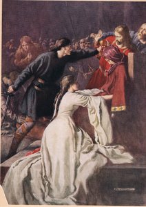 Hamlet zwingt den König, Gift zu trinken, aus 