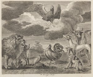Der Adler und die Versammlung der Tiere von W. Grainger
