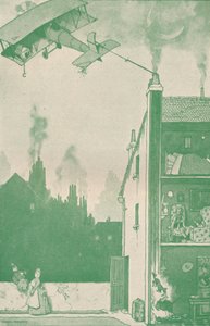 Ein verlassener junger Pilot, der jemandes Rationen aneignet, um 1918, 1919 von William Heath Robinson
