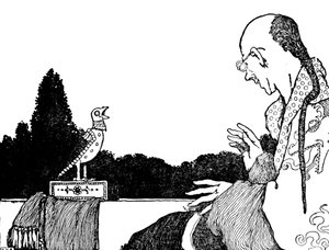 Er war genauso erfolgreich wie die echte Nachtigall, ca. 1930 von William Heath Robinson