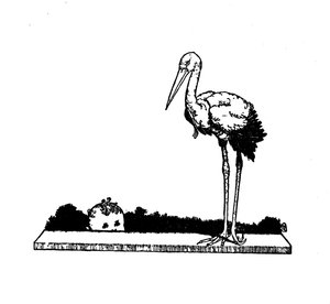 Storch! Storch! Langbeiniger Storch!, ca. 1930 von William Heath Robinson