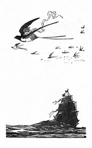 Die Schwalbe stieg hoch in die Luft, ca. 1930 von William Heath Robinson