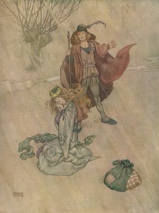 Der gescholtene Schweinehirte und der Regen prasselte nieder von William Heath Robinson
