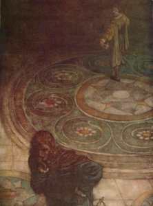 Viola: Doch ein mühsamer Streit! Wen auch immer ich werbe, ich selbst würde seine Frau sein., 1923 von William Heath Robinson