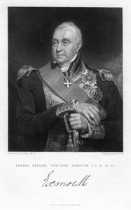Edward Pellew, 1. Viscount Exmouth, britischer Marineoffizier, 1831 von W. Holl