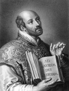 St. Ignatius von Loyola, spanischer Soldat und Gründer der Jesuiten, 1836 von W. Holl