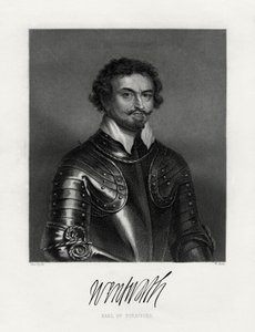 Porträt von Thomas Wentworth, 1. Earl of Strafford 1593-1641, 19. Jahrhundert von W. Holl