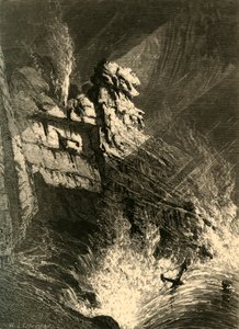 Das Spouting Horn im Sturm, 1872 von W. J. Linton