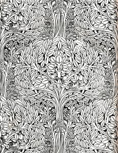 Tapete, in Distemperfarbe gedruckt. Entworfen von H. Wilson, 1893 von W Jackson