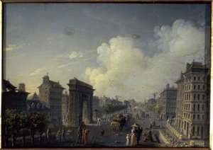 Das Tor von Saint-Denis und der Boulevard, zwischen 1801 und 1850 von W. Lebelle