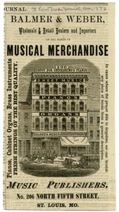 Balmer und Weber Groß- und Einzelhändler und Importeure von Musikalien, 206 North Fourth Street.