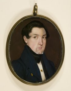 Miniaturporträt von Ebenezer White, ca. 1837 von W. R. Herve