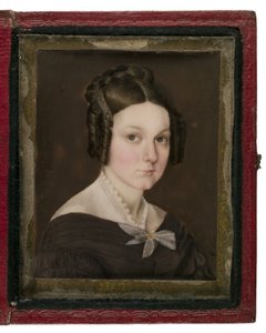 Miniaturporträt von Sally Ann Gage, ca. 1837 von W. R. Herve