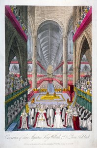 Krönung von Wilhelm IV. und Königin Adelaide in der Westminster Abbey, London, 1831