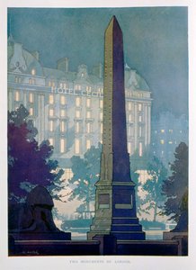 Zwei Denkmäler von London, Werbung für das Hotel Cecil, 1925 von W. Welsh