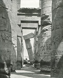 Säulen der Hypostylhalle, Karnak, Ägypten, 1895