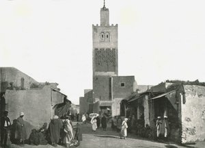 Straße in Tunis, Tunesien, 1895 von W and S Ltd