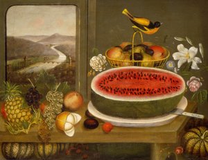 Früchte und Baltimore-Oriole, 1858 von Wagguno