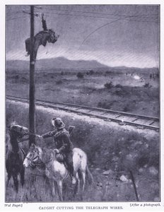 Beim Drahtschneiden erwischt, Illustration aus After Pretoria: The Guerilla War, 1902