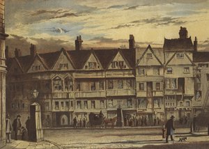 Alte Häuser, Holborn Bars (Chromolitho)