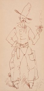 Cowboy beim Rauchen von Walt Kuhn