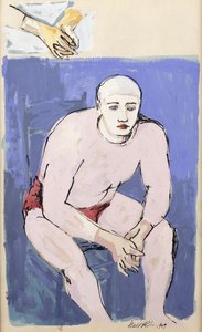Sitzender Clown von Walt Kuhn