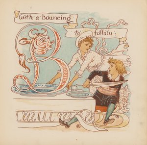 Illustration für Pothooks and Perseverance von Walter Crane von Walter (after) Crane