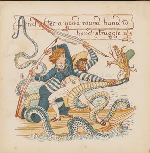 Illustration für Pothooks and Perseverance von Walter Crane von Walter (after) Crane