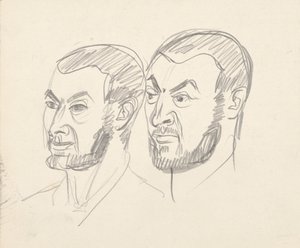 Zwei Porträtstudien von Walter Barwig