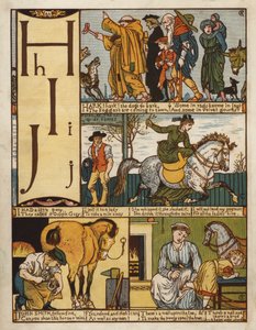 Alphabet (Farblithografie) von Walter Crane