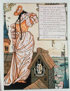 Anne schaut aus dem Turm, Illustration für 