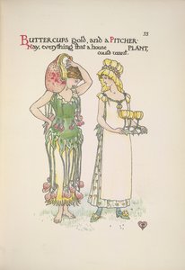 Butterblumen und Kannenpflanze. Zwei junge Frauen von Walter Crane