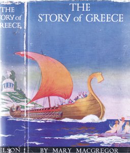 Vorderdeckelgestaltung, Illustration aus Die Geschichte Griechenlands, 1930er Jahre von Walter Crane