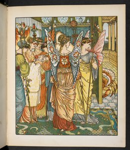 Illustration für die Hirschkuh im Wald von Walter Crane