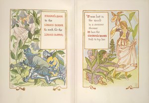 Rittersporn und Clownskraut von Walter Crane