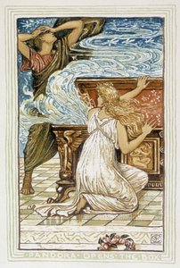 Pandora öffnet die Büchse - in „Ein Wunderbuch für Mädchen und Jungen: Hawthorne“, von Walter Crane. 1895. von Walter Crane