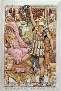 Perseus zeigt den Kopf der Gorgone, Illustration für 